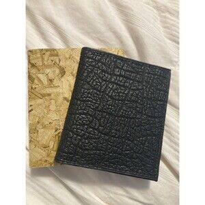 Wallet Black Textured faux ELEPHANT HIDE OF NEW VITRON Card Holders Vintage